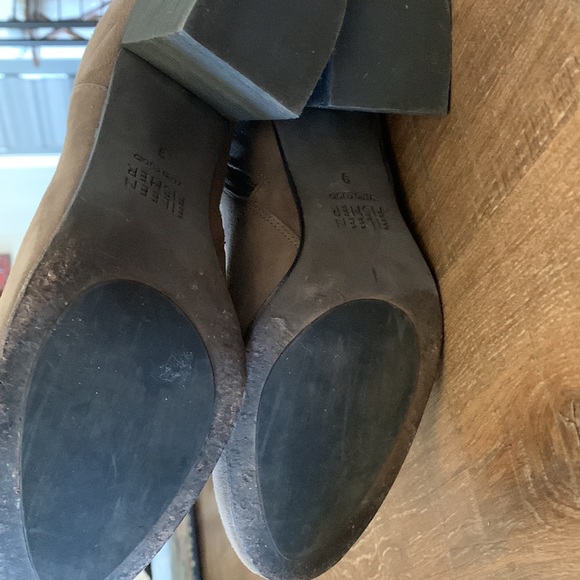 EILEEN FISHER Tan Suede Cinch Boots - sz 9 - Picture 12 of 15